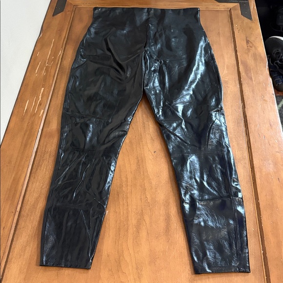 SPANX High Rise Pleather Black Pants Size XL - Picture 12 of 15